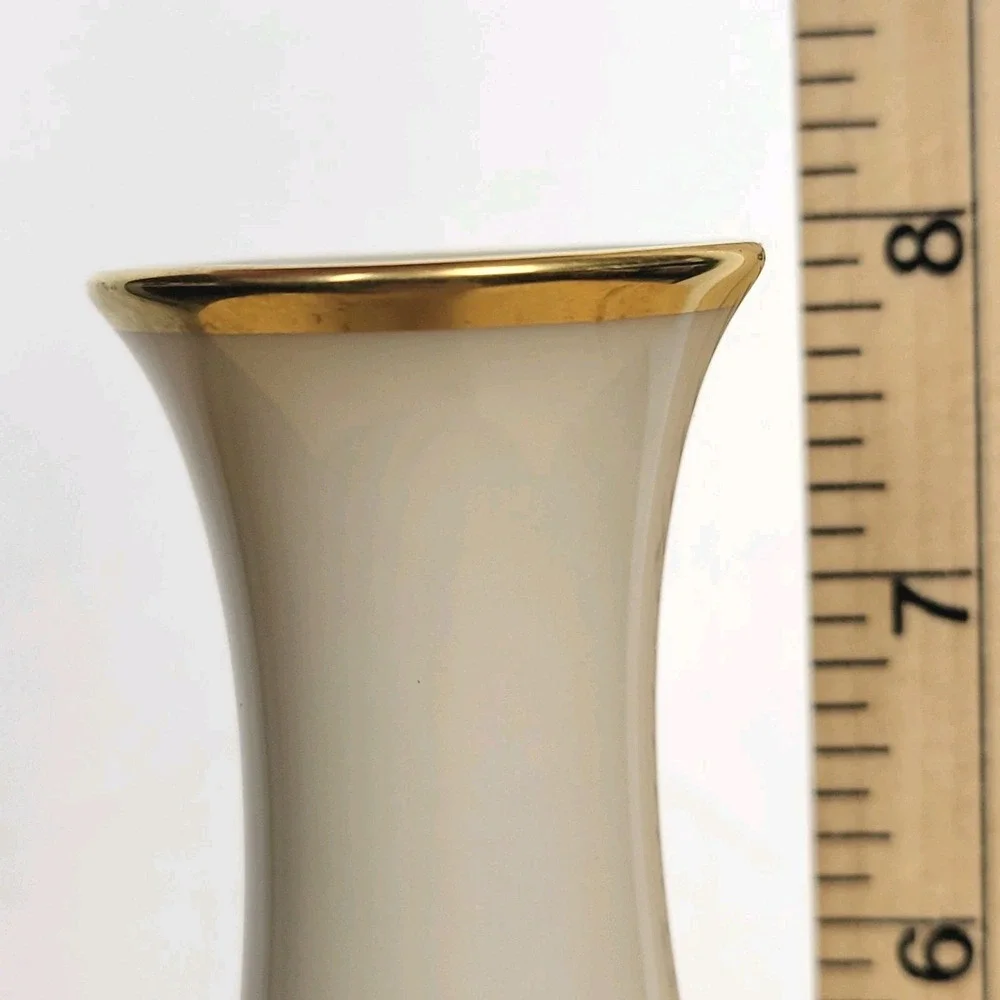 Lenox Eternal Love Bud Vase Bluebirds Floral 24K Gold‎ Trim USA Vintage Romantic